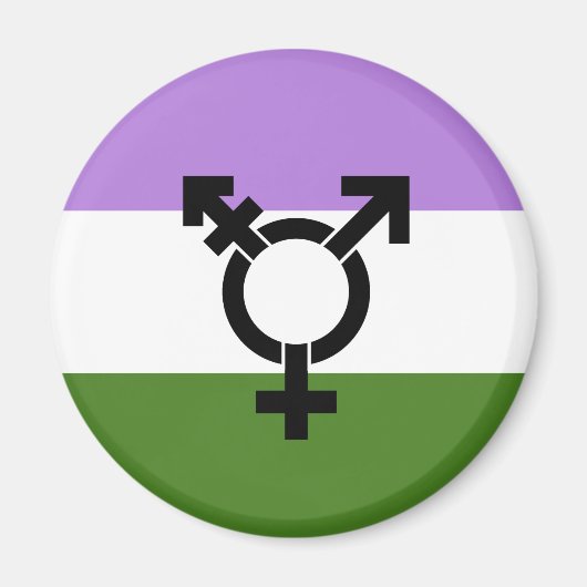 Aimant Drapeau de fierté genderqueer (Devant)
