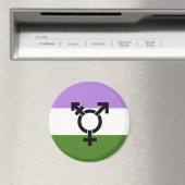 Aimant Drapeau de fierté genderqueer (In Situ (Lave-vaisselle))