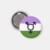 Aimant Drapeau de fierté genderqueer (Recto/Verso)