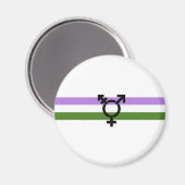 Aimant Drapeau de fierté genderqueer (Recto/Verso)