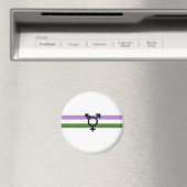 Aimant Drapeau de fierté genderqueer (In Situ (Lave-vaisselle))