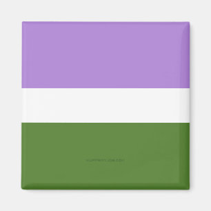 Aimant Drapeau de fierté genderqueer de SlipperyJoe lavan