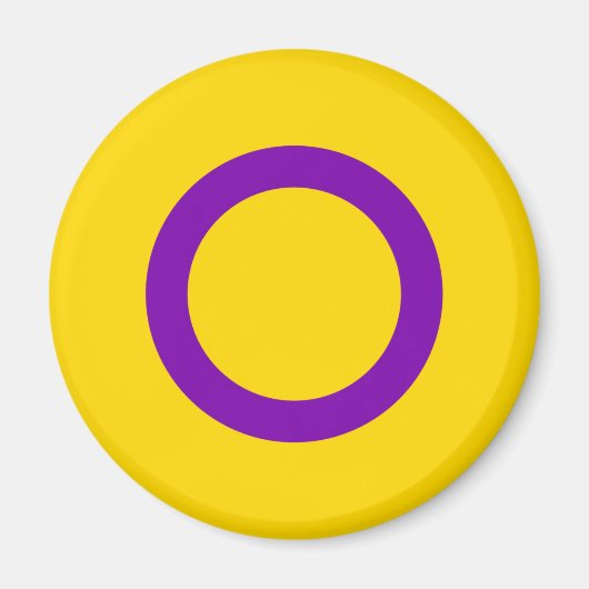 Aimant Drapeau de fierté intersexe (Devant)