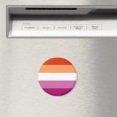 Aimant Drapeau de fierté lesbienne (5 bandes) (In Situ (Lave-vaisselle))
