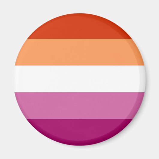 Aimant Drapeau de fierté lesbienne (5 bandes) (Devant)