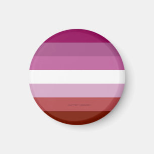 Aimant Drapeau de fierté lesbienne de SlipperyJoe's fémin