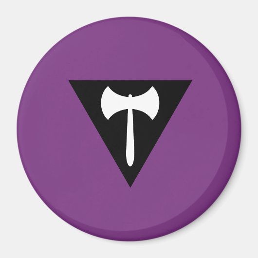Aimant Drapeau de fierté Lesbienne Labrys (Devant)