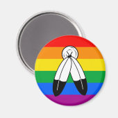 Aimant Drapeau de fierté LGBTQ+ Two-Spirit (Recto/Verso)