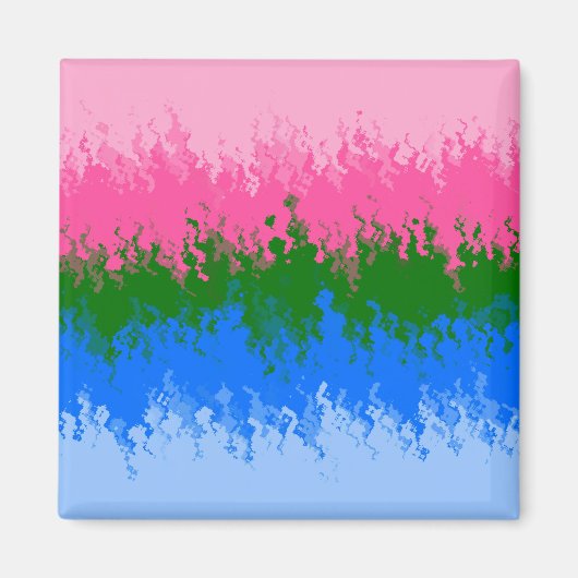 Aimant Drapeau de fierté omniromantique abstrait ondoyant (Devant)