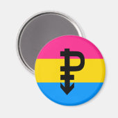 Aimant Drapeau de fierté pansexuelle (Recto/Verso)