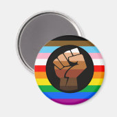 Aimant Drapeau de fierté POC de progrès LGBTQ+ (Recto/Verso)
