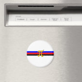 Aimant Drapeau de fierté polyamoureuse (In Situ (Lave-vaisselle))