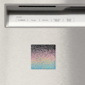 Aimant Drapeau de fierté polygender pixelisé funky tripan (In Situ (Lave-vaisselle))