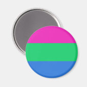 Aimant Drapeau de fierté polysexuelle (Recto/Verso)