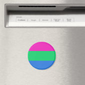 Aimant Drapeau de fierté polysexuelle (In Situ (Lave-vaisselle))