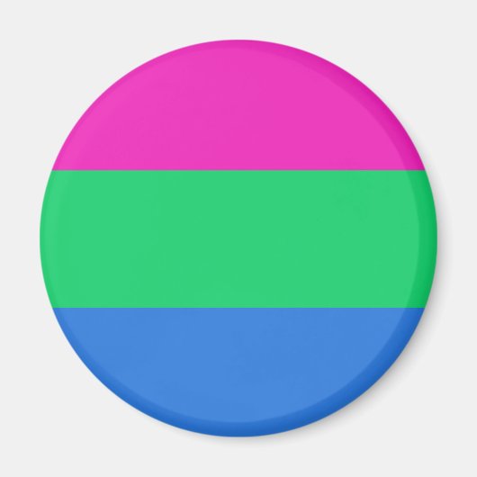 Aimant Drapeau de fierté polysexuelle (Devant)