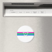 Aimant Drapeau de fierté polysexuelle (In Situ (Lave-vaisselle))