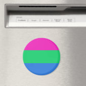 Aimant Drapeau de fierté polysexuelle (In Situ (Lave-vaisselle))