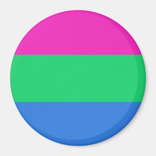 Aimant Drapeau de fierté polysexuelle (Devant)