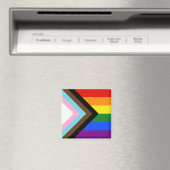 Aimant Drapeau de fierté Progress Pride de SlipperyJoe si (In Situ (Lave-vaisselle))