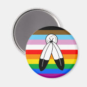 Aimant Drapeau de fierté Progress Pride LGBTQ+ Two-Spirit (Recto/Verso)