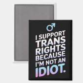 Aimant Drapeau de fierté trans allié de soutien (Recto/Verso)