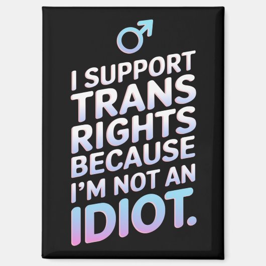 Aimant Drapeau de fierté trans allié de soutien (Recto)