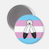 Aimant Drapeau de fierté trans bispirituel (Recto/Verso)