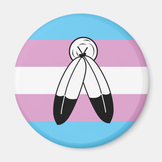 Aimant Drapeau de fierté trans bispirituel (Devant)