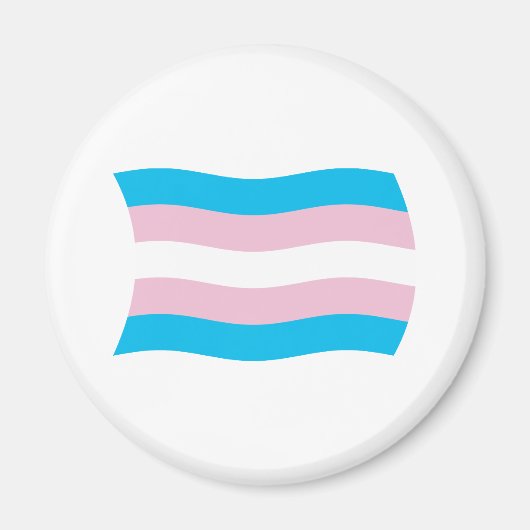 Aimant Drapeau de Fierté Transgenre (Devant)