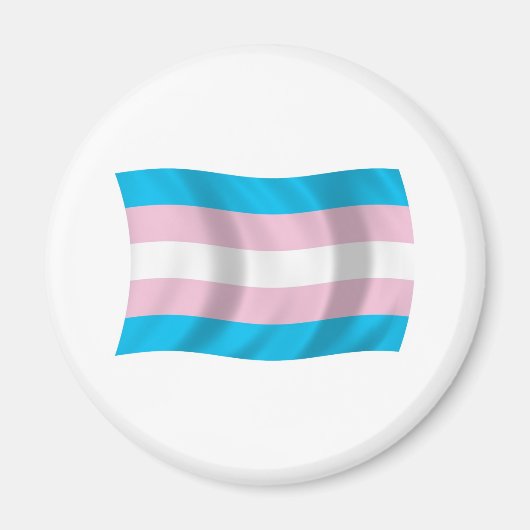 Aimant Drapeau de Fierté Transgenre (Devant)