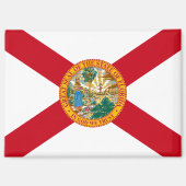 Aimant Drapeau de Floride : L'état de soleil des Floridie (Recto)