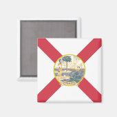 Aimant Drapeau de Floride : L'état de soleil des Floridie (Recto/Verso)