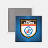 Aimant Drapeau de Fort Lauderdale (Recto/Verso)