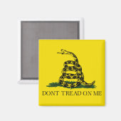 Aimant Drapeau de Gadsden (Ne marchez pas sur moi) (Drape (Recto/Verso)