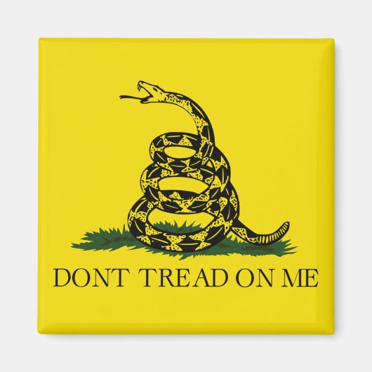 Aimant Drapeau de Gadsden (Ne marchez pas sur moi) (Drape (Devant)