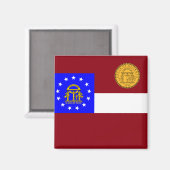 Aimant Drapeau de Géorgie (Recto/Verso)