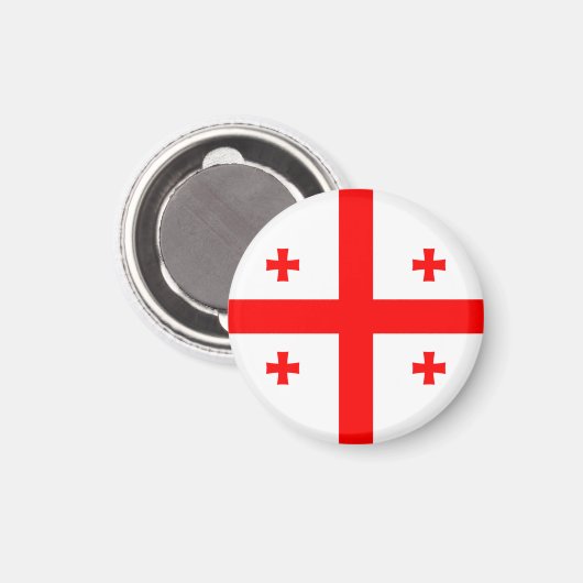 Aimant Drapeau de Géorgie (Recto/Verso)