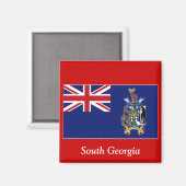 Aimant Drapeau de Géorgie du Sud (Recto/Verso)