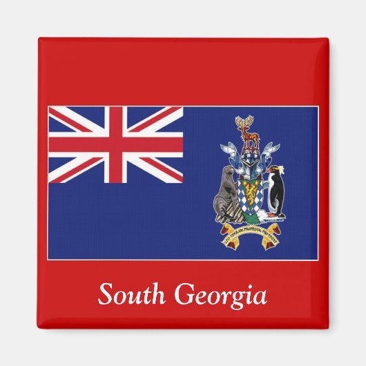 Aimant Drapeau de Géorgie du Sud (Devant)