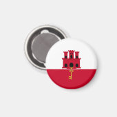 Aimant Drapeau de Gibraltar (Recto/Verso)