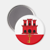 Aimant Drapeau de Gibraltar (Recto/Verso)