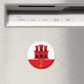Aimant Drapeau de Gibraltar (In Situ (Lave-vaisselle))