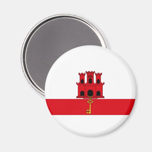 Aimant Drapeau de Gibraltar (Recto/Verso)