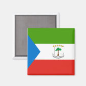 Aimant Drapeau de Guinée équatoriale (Recto/Verso)
