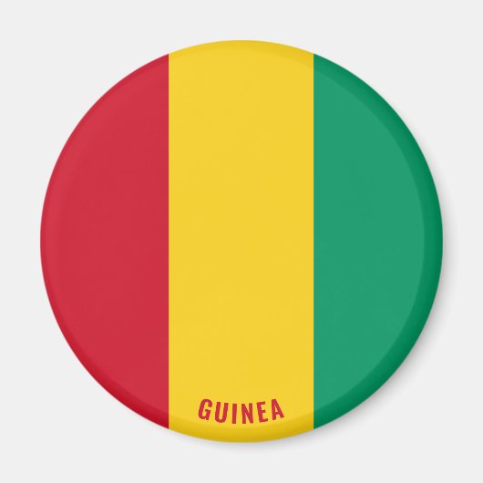 Aimant Drapeau de Guinée patriotique (Devant)