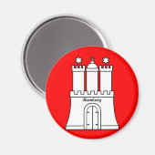 Aimant Drapeau de Hambourg (Recto/Verso)