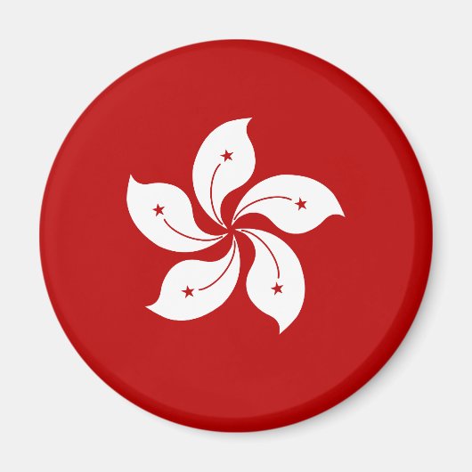 Aimant Drapeau de haute qualité de Hong Kong (Devant)