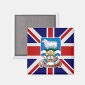 Aimant Drapeau de haute qualité des îles Falkland (Recto/Verso)