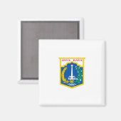 Aimant Drapeau de Jakarta (capitale indonésienne) (Recto/Verso)